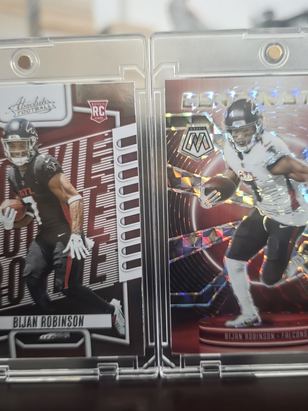Panini Bijan Robinson Football Card Pair - Black, Red, White (2) Card Lot